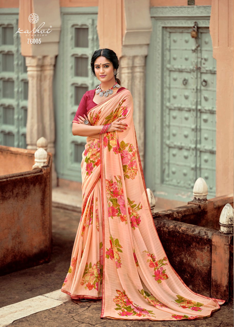 Kashvi Naina Casual Wear Georgette Designer Fancy Saree Collection